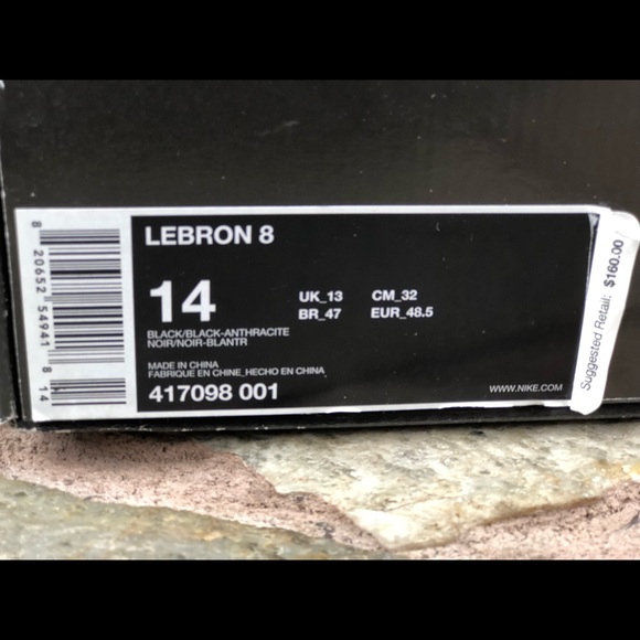 Nike Lebron 8 “Blackout” Men’s Size 14 - Picture 8 of 8